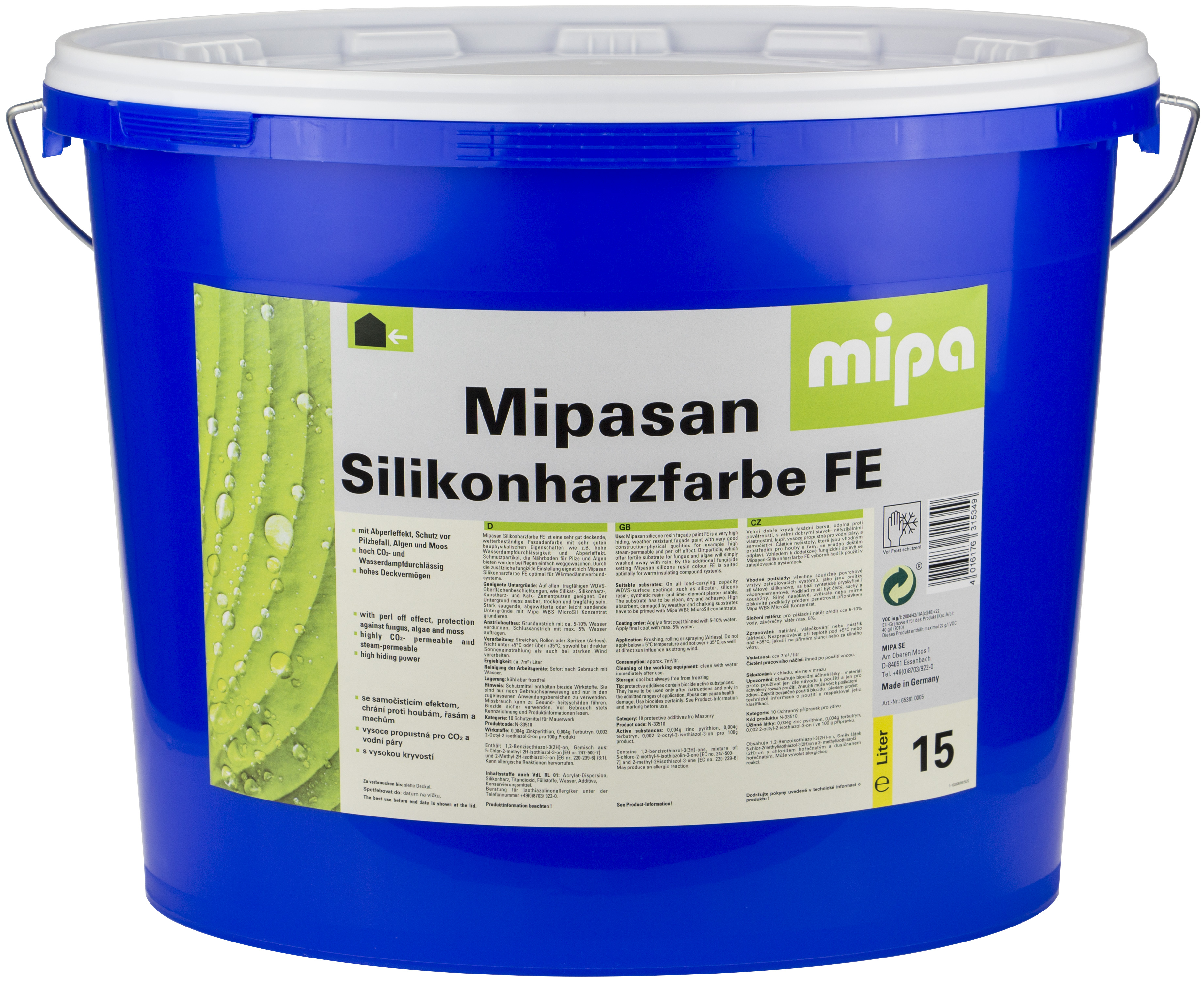 Mipasan Silikonharzfarbe FE - 15 Liter