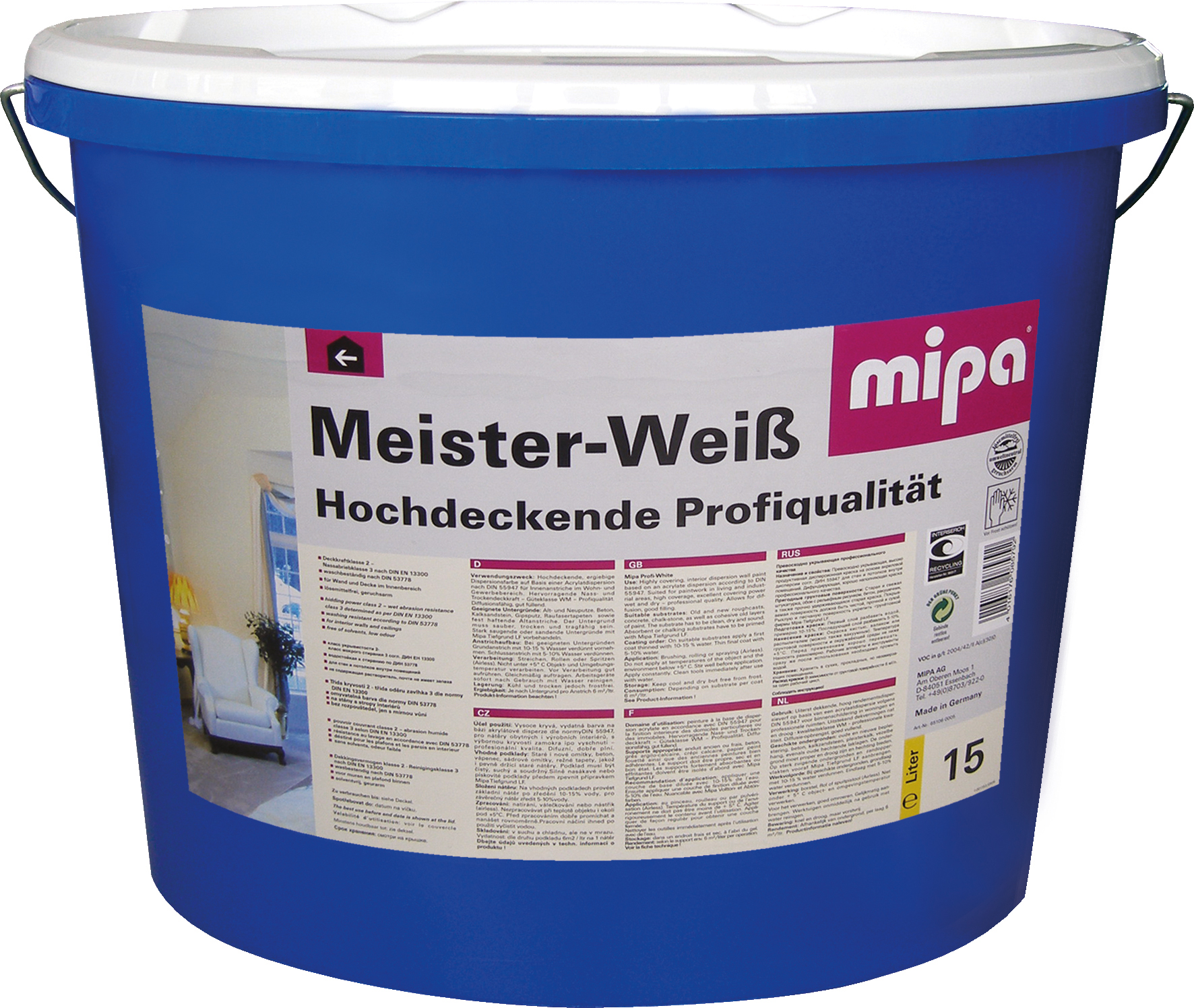 Mipa Meister-Weiss - 15 Liter