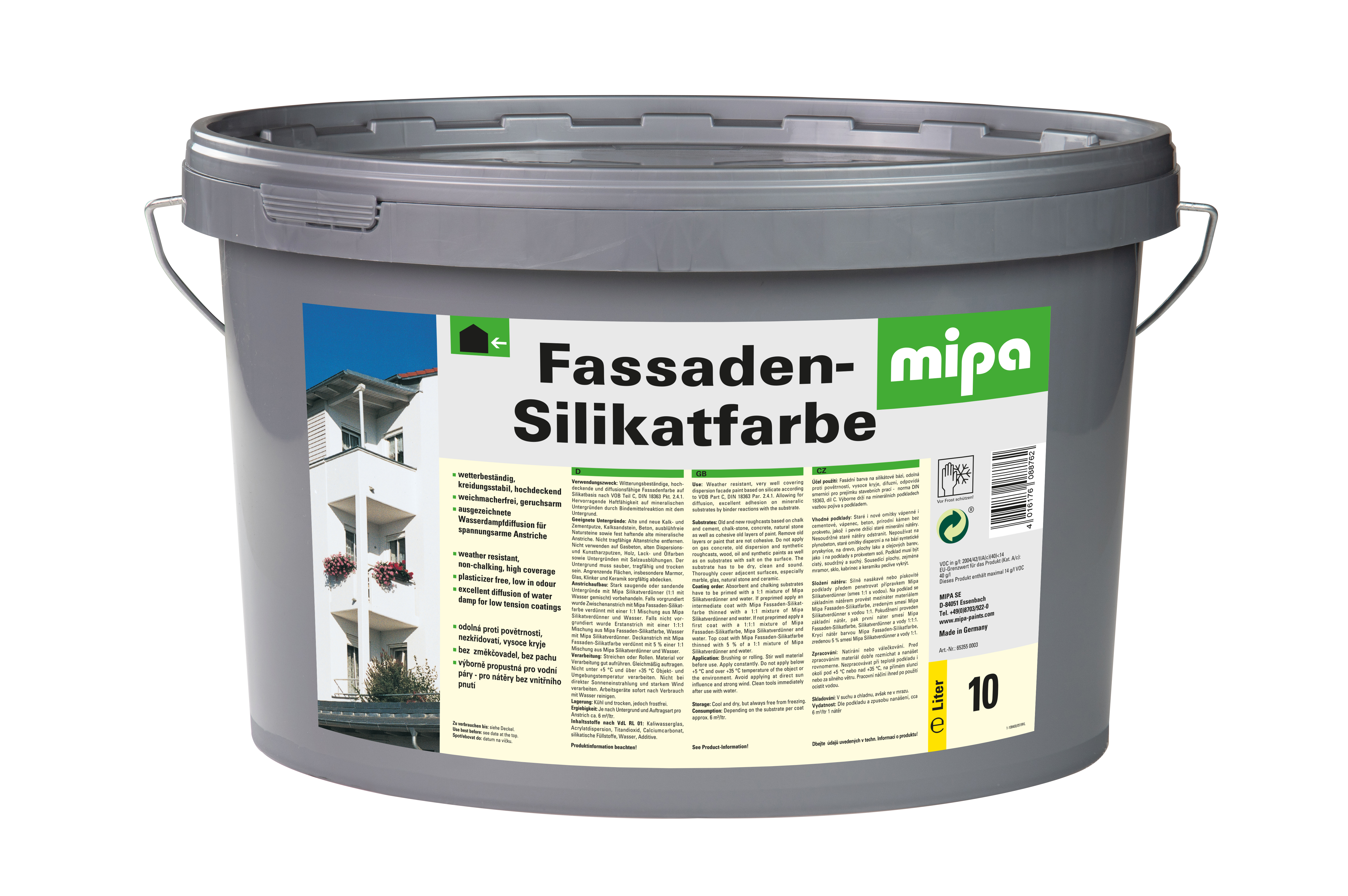 Mipa Fassaden-Silikatfarbe 10 Liter