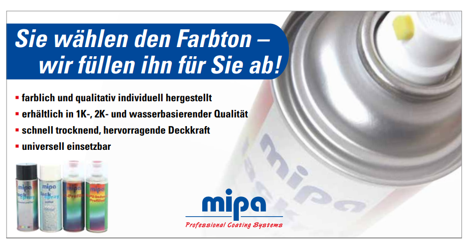 Mipa Aerosole Werbebanner, 2x1 m