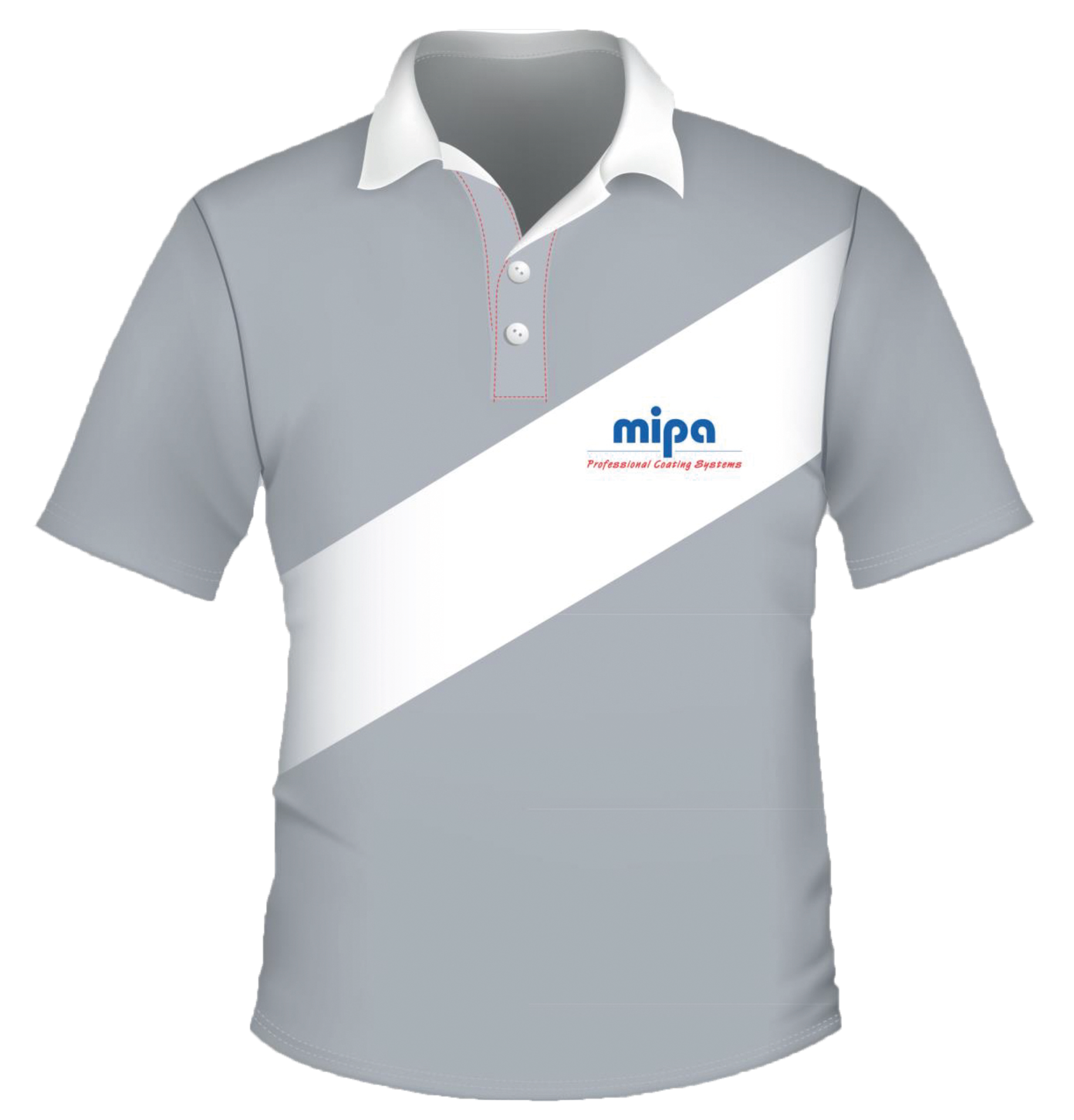 Mipa Polo-Shirt Greyline, bestickt